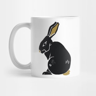 Bunny Love Gift Rabbit Gift Wood Engraving Style Tshirt Mug